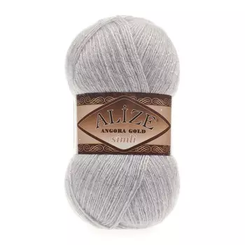 Пряжа Alize 'Angora Gold Simli' 100гр. 500м. (20% шерсть, 5% металлик, 75% акрил) (71 талая вода)
