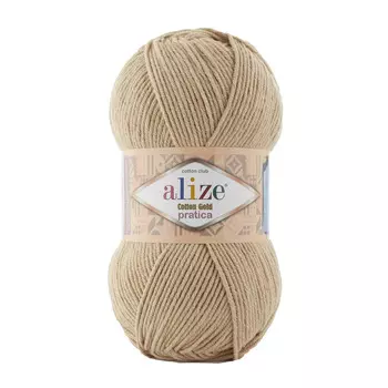 Пряжа ALIZE 'Cotton Gold Pratica' 100гр, 220м (55%хлопок, 45%акрил) (262 бежевый)
