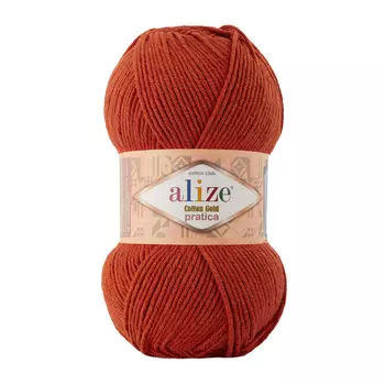 Пряжа ALIZE 'Cotton Gold Pratica' 100гр, 220м (55%хлопок, 45%акрил) (36 терракот)