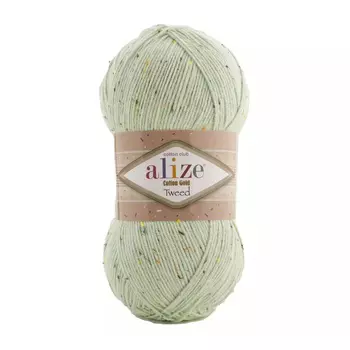 Пряжа Alize 'Cotton Gold Tweed' 100г 330м (57% хлопок, 40% акрил, 3% полиэстер) (478 водяная зелень)