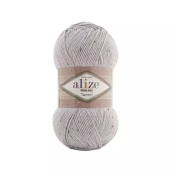 Пряжа Alize 'Cotton Gold Tweed' 100г 330м (57% хлопок, 40% акрил, 3% полиэстер) (533 серый)