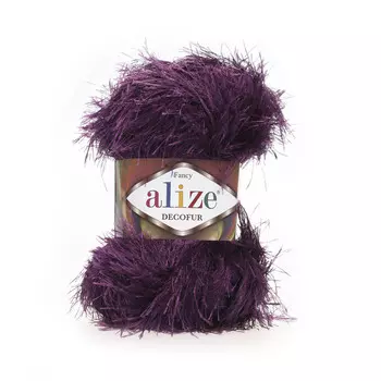 Пряжа ALIZE 'Decofur' травка 100гр. 110м. (100%п/э) ТУ (304 фиолетовый)