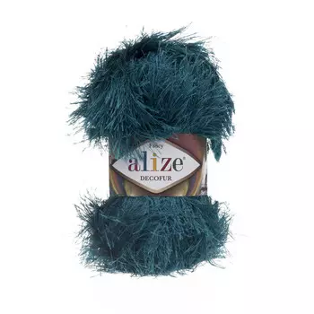 Пряжа ALIZE 'Decofur' травка 100гр. 110м. (100%п/э) ТУ (330 петроль)
