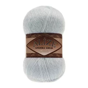 Пряжа Alize 'Angora Gold Simli' 100гр. 500м. (20% шерсть, 5% металлик, 75% акрил) (514 зимнее небо)