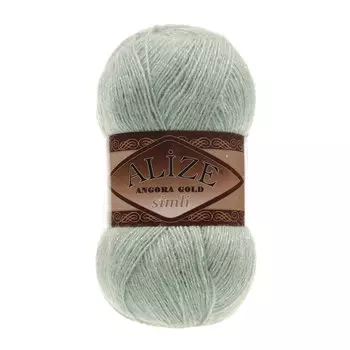 Пряжа Alize 'Angora Gold Simli' 100гр. 500м. (20% шерсть, 5% металлик, 75% акрил) (515 миндаль)