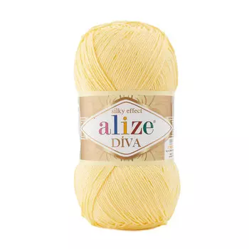 Пряжа ALIZE 'Diva' 100гр. 350м. (100% микрофибра) ТУ (187 светлый лимон)