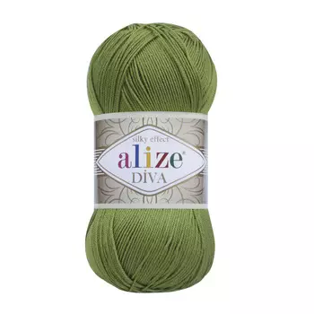 Пряжа ALIZE 'Diva' 100гр. 350м. (100% микрофибра) ТУ (210 зеленый)