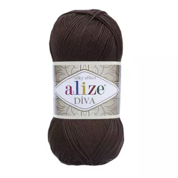 Пряжа ALIZE 'Diva' 100гр. 350м. (100% микрофибра) ТУ (26 коричневый)