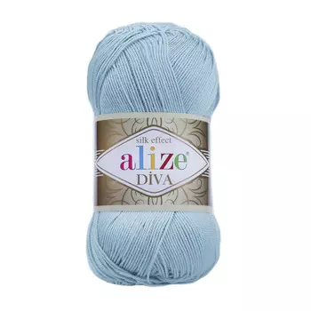 Пряжа ALIZE 'Diva' 100гр. 350м. (100% микрофибра) ТУ (346 бирюзовый)