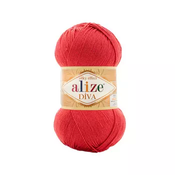 Пряжа ALIZE 'Diva' 100гр. 350м. (100% микрофибра) ТУ (366 Гранатовый Камень)