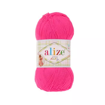 Пряжа ALIZE 'DİVA BABY' 100гр. 350м (100% Mикрофибра Aкрил) (121 розовый)