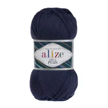 Пряжа Alize 'Diva Plus' 100г 220м (100% микрофибра акрил) (58 темно-синий)