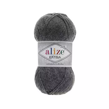 Пряжа ALIZE 'EXTRA' 100гр. 220м (100% Акрил) (182 темно-серый меланж)