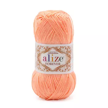 Пряжа ALIZE 'Forever crochet' 50гр. 300м. (100% микроакрил) ТУ (282 светло-персиковый)