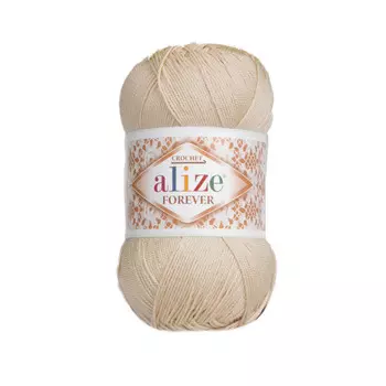 Пряжа ALIZE 'Forever crochet' 50гр. 300м. (100% микроакрил) ТУ (314 кофейная пенка)