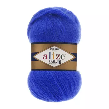 Пряжа ALIZE 'Angora real 40' 100 гр. 430м (40% шерсть, 60% акрил) (141 василек)