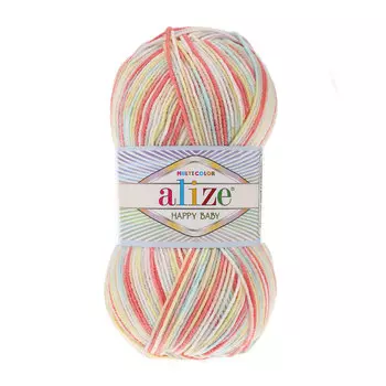 Пряжа ALIZE 'HAPPY BABY MULTI COLOR' 100гр. 330м (65% Aкрил - 35 % Полиамид) (52230 секционный)