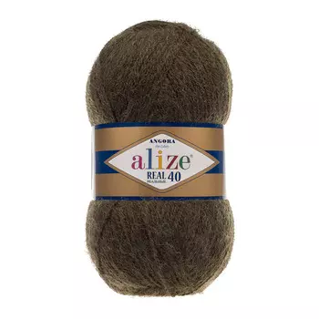 Пряжа ALIZE 'Angora real 40' 100 гр. 480м (40% шерсть, 60% акрил) (567 зеленый меланж)