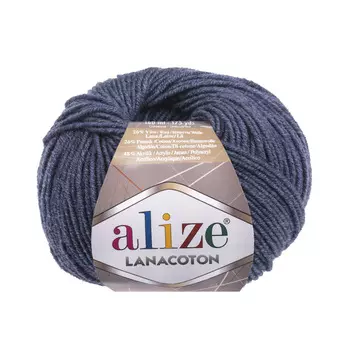 Пряжа Alize 'Lanacoton' 50г 160м (26% шерсть, 26% хлопок, 48% акрил) (203 джинс меланж)