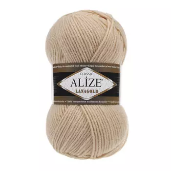Пряжа ALIZE 'Lanagold' 100гр., 240м (49%шерсть, 51%акрил) (680 медовый)