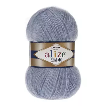 Пряжа ALIZE 'Angora real 40' 100 гр. 430м (40% шерсть, 60% акрил) (221 светло-джинсовый)