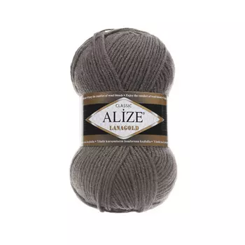 Пряжа ALIZE 'Lanagold' 100гр., 240м (49%шерсть, 51%акрил) (348 темно-серый)