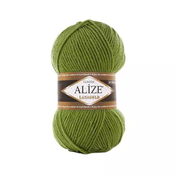 Пряжа ALIZE 'Lanagold' 100гр., 240м (49%шерсть, 51%акрил) (485 зеленая черепаха)