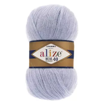 Пряжа ALIZE 'Angora real 40' 100 гр. 430м (40% шерсть, 60% акрил) (51 светло-голубой)