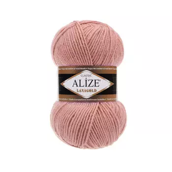 Пряжа ALIZE 'Lanagold' 100гр., 240м (49%шерсть, 51%акрил) (173 Вялая Роза)