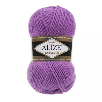 Пряжа ALIZE 'Lanagold' 100гр., 240м (49%шерсть, 51%акрил) (260 орхидея)