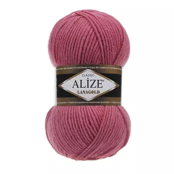 Пряжа ALIZE 'Lanagold' 100гр., 240м (49%шерсть, 51%акрил) (359 темная роза)