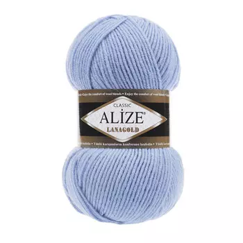 Пряжа ALIZE 'Lanagold' 100гр., 240м (49%шерсть, 51%акрил) (40 голубой)