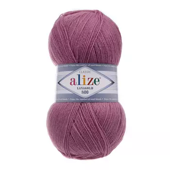 Пряжа ALIZE 'Lanagold 800' 100гр.,730м (49%шерсть, 51%акрил) (440 тёмная сухая роза)