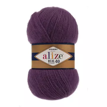 Пряжа ALIZE 'Angora real 40' 100 гр. 430м (40% шерсть, 60% акрил) (111 сливовый)