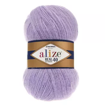 Пряжа ALIZE 'Angora real 40' 100 гр. 430м (40% шерсть, 60% акрил) (146 сирень)