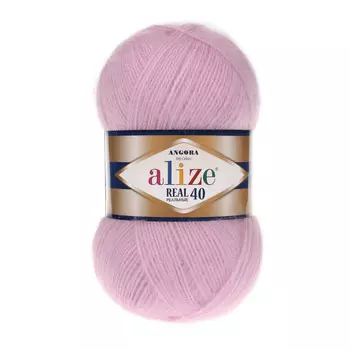 Пряжа ALIZE 'Angora real 40' 100 гр. 480м (40% шерсть, 60% акрил) (198 темно-розовый)