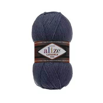 Пряжа ALIZE 'Lanagold fine' 100 гр. 390м (49%шерсть, 51% акрил) (381 морская волна)