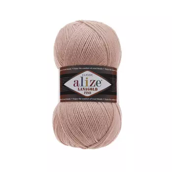 Пряжа ALIZE 'Lanagold fine' 100 гр. 390м (49%шерсть, 51% акрил) (161 пудра)