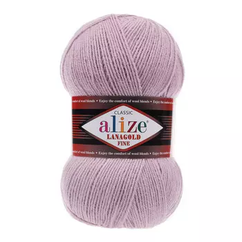 Пряжа ALIZE 'Lanagold fine' 100 гр. 390м (49%шерсть, 51% акрил) (505 пепельно-сиреневый)