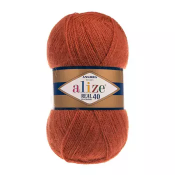 Пряжа ALIZE 'Angora real 40' 100 гр. 430м (40% шерсть, 60% акрил) (36 терракотовый)