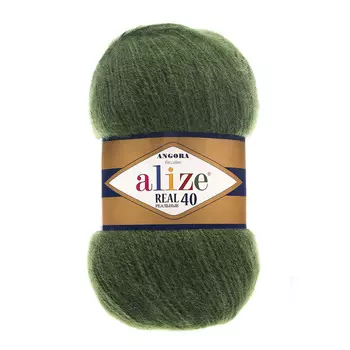Пряжа ALIZE 'Angora real 40' 100 гр. 480м (40% шерсть, 60% акрил) (563 тёмно-зеленый)