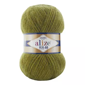 Пряжа ALIZE 'Angora real 40' 100 гр. 430м (40% шерсть, 60% акрил) (758 оливковый)
