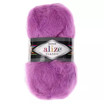 Пряжа ALIZE 'Mohair classic ' 100гр. 200м (25%мохер, 24%шерсть, 51%акрил) (260 орхидея)