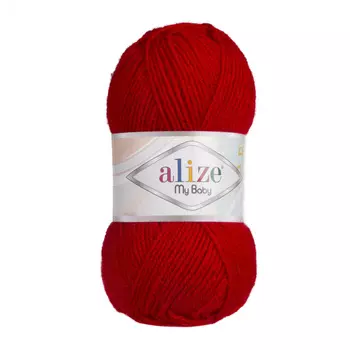 Пряжа Alize 'My baby' 50г 150м (100% акрил) (106 темно-красный)