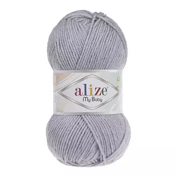 Пряжа Alize 'My baby' 50г 150м (100% акрил) (253 серый)