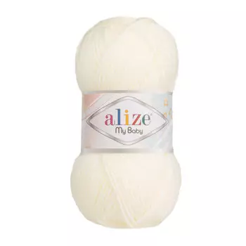 Пряжа Alize 'My baby' 50г 150м (100% акрил) (62 молочный)