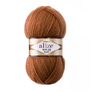 Пряжа Alize 'Angora Real 40 Plus' 100гр. 225м. (40% шерсть, 60% акрил) (234 рыжий)