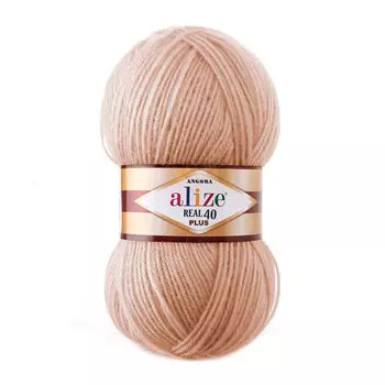 Пряжа Alize 'Angora Real 40 Plus' 100гр. 225м. (40% шерсть, 60% акрил) (5 беж)