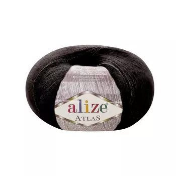 Пряжа Alize 'Atlas' 50гр. 250м. (49% шерсть, 51% полиэстер) (60 черный)
