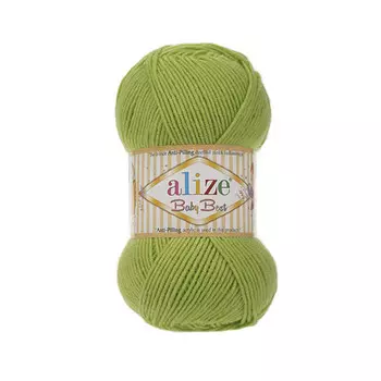 Пряжа Alize 'Baby Best' 100г 240м (10% бамбук, 90% акрил) с эффектом АНТИПИЛЛИНГ (612 фисташковый)